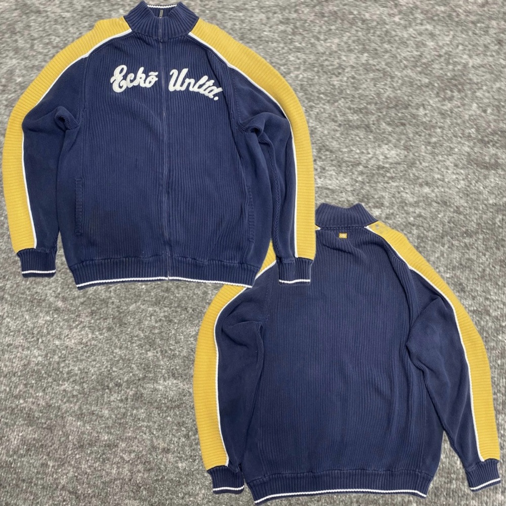 Vintage Y2K Ecko Unltd Zip Up Sweater Size XX-Large